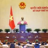Phó Chủ tịch Quốc hội Nguyễn Đức Hải điều hành phiên họp buổi chiều. (Ảnh: Văn Điệp/TTXVN)