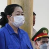Bị cáo Nguyễn Thị Kim Hạnh tại phiên tòa sơ thẩm. (Ảnh: Công Mạo/TTXVN)