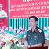 Trung tướng Nguyễn Trường Thắng, Tư lệnh Quân khu 7 phát biểu chỉ đạo Hội nghị. (Ảnh: Xuân Khu/TTXVN)