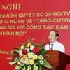Ông Phạm Tất Thắng, Ủy viên Trung ương Đảng, Phó Trưởng Ban Thường trực Ban Dân vận Trung ương phát biểu tại Hội nghị. (Ảnh: TTXVN)