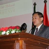Đại sứ Trần Quốc Khánh phát biểu khai mạc sự kiện. (Ảnh: Trung Khánh/Vietnam+)