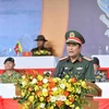Thượng tướng Phùng Sĩ Tấn, Phó Tổng Tham mưu trưởng Quân đội Nhân dân Việt Nam phát biểu. (Ảnh: Minh Đức/TTXVN)