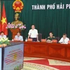 Phó Thủ tướng Trần Lưu Quang phát biểu tại buổi làm việc. (Ảnh: Hoàng Ngọc/TTXVN)