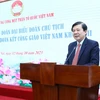 Phó Chủ tịch Ủy ban Trung ương MTTQ Việt Nam Nguyễn Hữu Dũng phát biểu. (Ảnh: Minh Đức/TTXVN)