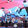 Vận động viên Nguyễn Bình An trong phần thi giành 2 Huy chương Vàng tại ASEAN Para Games 12. (Ảnh: Huỳnh Thảo/TTXVN)