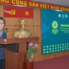 Bà Vũ Kim Hạnh, Chủ tịch Hội Doanh nghiệp hàng Việt Nam chất lượng cao, thông tin về Diễn đàn Mekong Connect 2023 tại họp báo. (Nguồn: Bộ Công Thương)