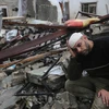 Cảnh đổ nát sau vụ oanh tạc của Israel xuống thành phố Rafah, miền Nam Dải Gaza ngày 15/11. (Ảnh: THX/TTXVN)