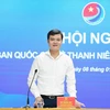 Bí thư thứ Nhất Trung ương Đoàn, Chủ nhiệm Ủy ban quốc gia về Thanh niên Việt Nam Bùi Quang Huy phát biểu kết luận Hội nghị. (Nguồn: Trang Thông tin Điện tử Trung ương Đoàn TNCS Hồ Chí Minh)