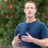 Người sáng lập và người đứng đầu Meta Group của Facebook, Mark Zuckerberg, giới thiệu các thiết bị mới và dịch vụ AI tại hội nghị nhà phát triển Meta Connect, ngày 27/9/2023. (Nguồn: AP)