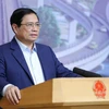 Thủ tướng Phạm Minh Chính, Trưởng Ban Chỉ đạo Phòng thủ Dân sự Quốc gia. (Ảnh: Dương Giang/TTXVN)