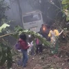 Vụ tai nạn làm 7 người bị thương nhẹ, không có nạn nhân tử vong. (Ảnh: TTXVN phát)