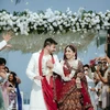 Đám cưới của cặp đôi Kulvin Kaur và Dilip Bhagwan tại Đà Nẵng. (Ảnh: TTXVN phát)