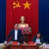 Bộ trưởng Bộ Ngoại giao Bùi Thanh Sơn phát biểu tại buổi làm việc. (Ảnh: Dư Toán/TTXVN)