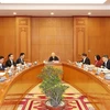 Tổng Bí thư Nguyễn Phú Trọng phát biểu kết luận phiên họp đầu tiên Tiểu ban Nhân sự Đại hội XIV của Đảng, ngày 13/3 vừa qua. (Ảnh: Trí Dũng/TTXVN)