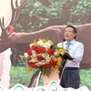 Phó Chủ tịch UBND tỉnh Quảng Trị Hà Sỹ Đồng phát biểu tại buổi lễ. (Ảnh: Thanh Thủy/TTXVN)