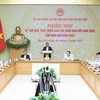 Thủ tướng Phạm Minh Chính, Chủ tịch Ủy ban Quốc gia Đổi mới Giáo dục và Đào tạo chủ trì phiên họp. (Ảnh: Dương Giang/TTXVN)