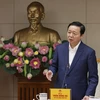 Phó Thủ tướng Trần Hồng Hà phát biểu chỉ đạo tại cuộc họp triển khai Nghị định về hoạt động lấn biển. (Ảnh: Văn Điệp/TTXVN)