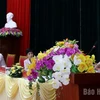 Bà Trương Thị Mai, Ủy viên Bộ Chính trị, Thường trực Ban Bí thư, Trưởng Ban Tổ chức Trung ương phát biểu tại buổi tiếp xúc cử tri huyện Đà Bắc. (Nguồn: báo Hòa Bình)