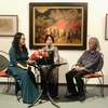 Các khách mời chia sẻ nhiều thông tin thú vị về cuộc đời, sự nghiệp của danh họa Tô Ngọc Vân. (Ảnh: Phương Lan/TTXVN)