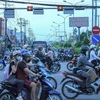 Nút giao đường Nguyễn Văn Linh-3 Tháng 2 là một trong 5 nút giao sẽ được cải tạo, mở rộng để giải quyết ùn tắc. (Ảnh: Thanh Liêm/TTXVN)