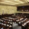 Toàn cảnh một phiên họp Quốc hội Israel tại Jerusalem. (Ảnh: AFP/TTXVN)