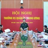 Đại tướng Phan Văn Giang phát biểu chỉ đạo tại hội nghị. (Nguồn: báo Quân đội Nhân dân)