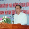 Chủ tịch UBND tỉnh Bạc Liêu Phạm Văn Thiều phát biểu tại hội nghị. (Ảnh: Chanh Đa/TTXVN)