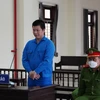 Đối tượng Nguyễn Thanh Sơn tại phiên tòa. (Ảnh: TTXVN phát)
