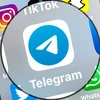 Biểu tượng ứng dụng Telegram. (Ảnh: AFP/TTXVN)