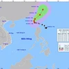Hướng đi của cơn bão. (Ảnh: Trung tâm Dự báo Khí tượng Thủy văn Quốc gia)