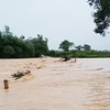 Mưa lũ hiện đang gây ngập cục bộ ở nhiều tuyến đường, công trình ở Hương Khê, Cầu tràn ông Bằng, xã Lộc Yên.(Nguồn: báo Hà Tĩnh)