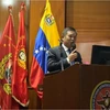 Đại sứ Vũ Trung Mỹ phát biểu tại Tọa đàm. (Nguồn: Đại sứ quán Việt Nam tại Venezuela)