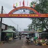 Chợ Tân Tiến, Đồng Phú, nơi bị tố xả thải trực tiếp ra môi trường. (Ảnh: Đậu Tất Thành/TTXVN)