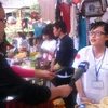 Cán bộ tổ chức xã hội dân sự vì người khuyết tật chia sẻ kinh nghiệm. (Ảnh: Hồng Kiều/Vietnam+)