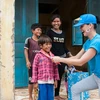Katy Perry trong chuyến thăm Việt Nam. (Ảnh: UNICEF)