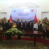Lễ ký hợp Biên bản ghi nhớ hợp tác lao động giữa Việt Nam và Kampuchea. (Ảnh: PV/Vietnam+)