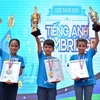 Các học sinh đạt giải cao nhất tại cuộc thi. (Ảnh: PV/Vietnam+)