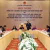 Bộ trưởng Bộ Lao động-Thương binh và Xã hội Đào Ngọc Dung phát biểu tại hội nghị. (Ảnh: PV/Vietnam+)