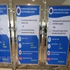 Bộ Y tế cảnh báo phòng chống nhiễm viêm phổi cấp do chủng virus mới nCoV tại hệ thống kiểm dịch y tế quốc tế sân bay quốc tế Nội Bài. (Ảnh: TTXVN phát)
