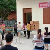 Các cấp công đoàn tỉnh Bắc Giang đang hỗ trợ cho người lao động tại các khu nhà trọ phải cách ly dưới hình thức "Siêu thị 0 đồng". (Ảnh/: PV/Vietnam+)