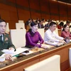 Nghị quyết kỳ họp thứ 5, Quốc hội khóa XV đã được các đại biểu Quốc hội thông qua tại phiên bế mạc. (Ảnh: Doãn Tấn/TTXVN)
