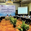 Hội thảo đánh giá giữa kỳ kết quả thực hiện chương trình phòng chống mua bán người, hỗ trợ nạn nhân bị mua bán giai đoạn 2021-2025. (Ảnh: PV/Vietnam+)
