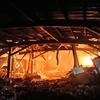 Hiện trường vụ cháy nổ nhà máy ở Đài Loan ngày 22/9. (Ảnh: Taiwan News)