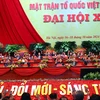 Các đại biểu hiệp thương thông qua Đề án nhân sự Ủy ban Trung ương Mặt trận Tổ quốc Việt Nam khóa X. (Ảnh: TTXVN)