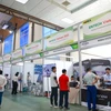 Các gian hàng của doanh nghiệp Hàn Quốc thu hút khách tham quan tại ENTECH HANOI 2023. (Ảnh: Minh Hiếu/Vietnam+)