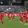Tuyển Việt Nam trong buổi tập làm quen sân thi đấu Bin Zayed Sports tại AFC Asian Cup. (Ảnh: AFC)