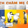 Tác phẩm 'Lịch chăm mẹ ốm' của họa sỹ Nguyễn Đức Trí - giải khuyến khích. (Ảnh: BTC)
