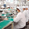 Dây chuyền sản xuất linh kiện điện tử tại Công ty TNHH Synopex Việt Nam (vốn đầu tư của Hàn Quốc), tại Khu công nghiệp Quang Minh (Hà Nội). (Ảnh minh họa: Danh Lam/TTXVN)