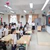 Lễ chào cờ đặc biệt tại lớp 1A trường tiểu học Phúc Tân (Hoàn Kiếm, Hà Nội)