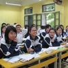 Học sinh trường Trung học phổ thông Quang Trung. (Ảnh: Phạm Mai/Vietnam+)